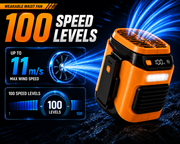 ZENTROVA Portable Wearable Waist Fan – 100 Speed Levels, 6000mAh Rechargeable