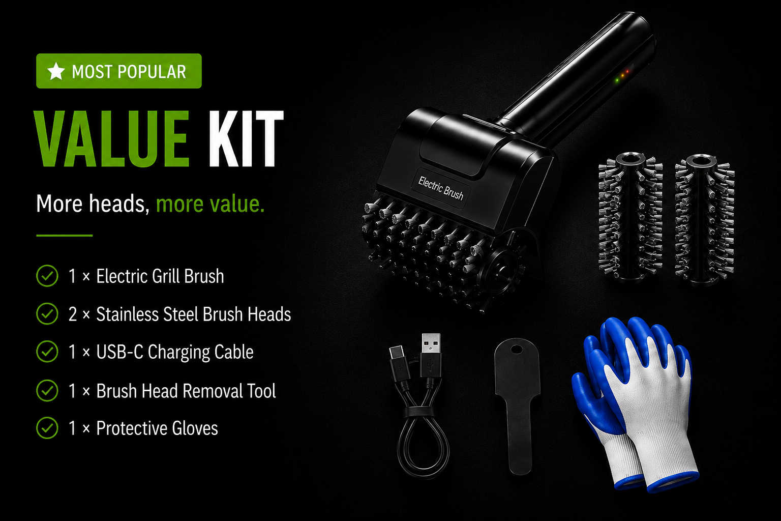 Cordless Electric Grill Brush